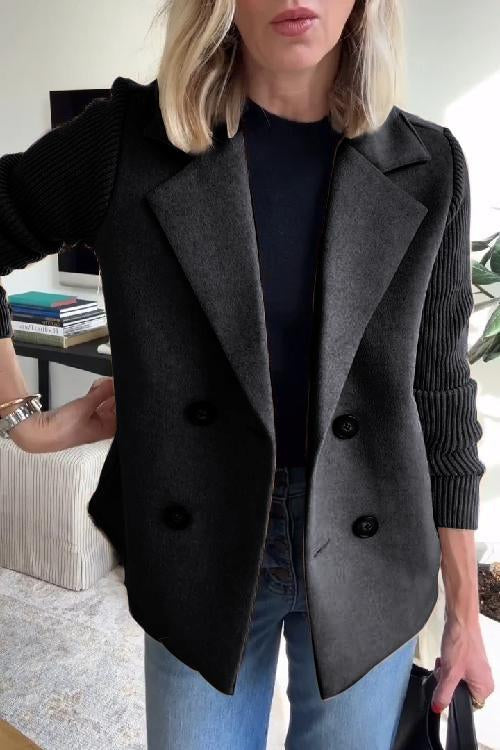 Ruby - Knit-Sleeve Blazer