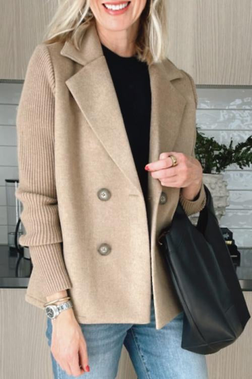 Ruby - Knit-Sleeve Blazer