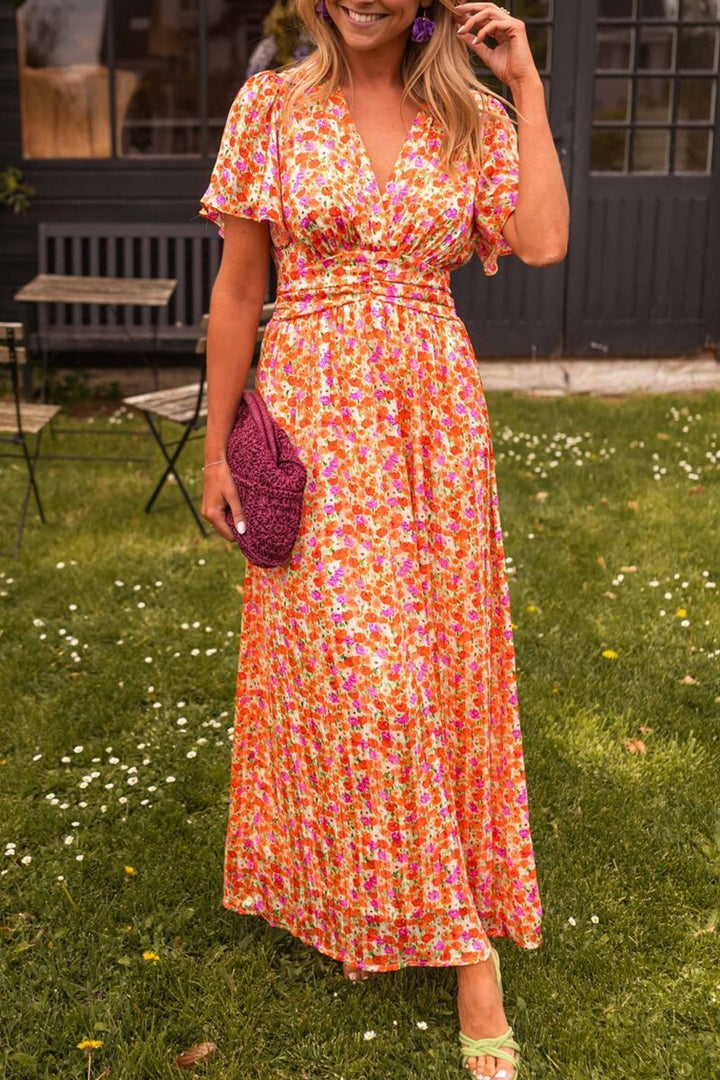 Sandra - Spring Floral Print Dress