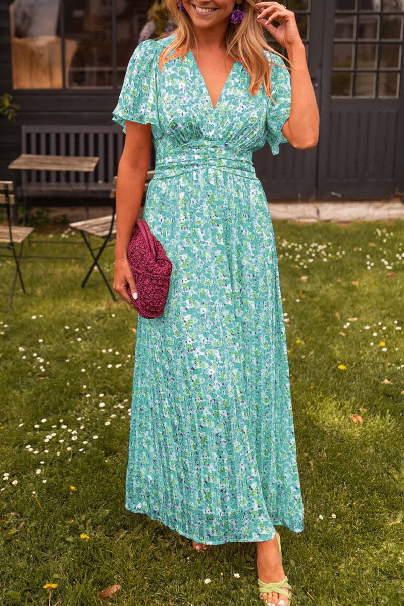 Sandra - Spring Floral Print Dress