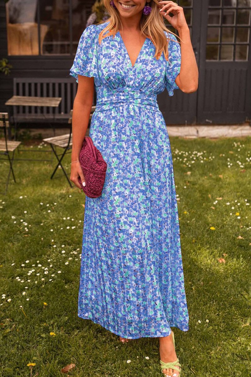 Sandra - Spring Floral Print Dress