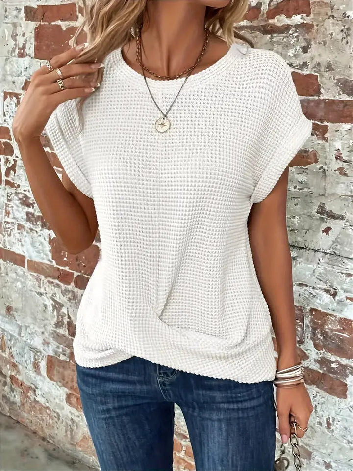 Ellis - Elegant Round Neck Blouse