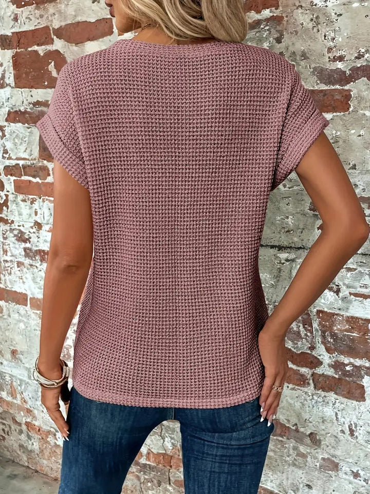 Ellis - Elegant Round Neck Blouse